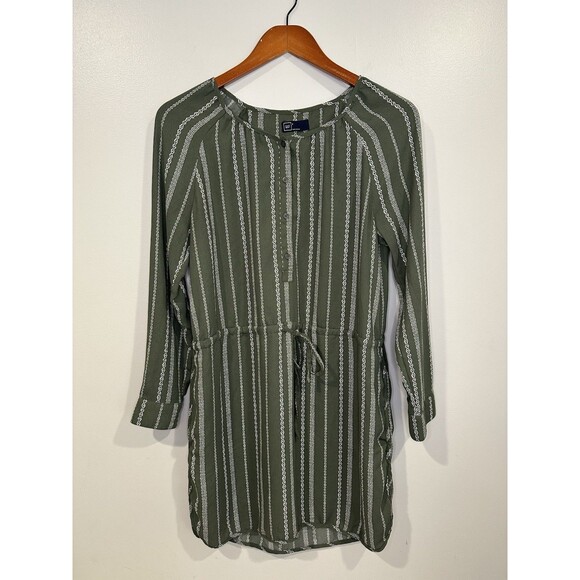 Gap Dress Women Size Small Green Long Sleeve Cinch Waist Dress Classic Career - Picture 1 of 5